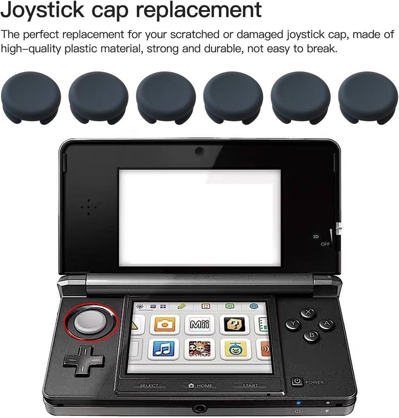XSPANDER 6-Pack Analog Joystick Cap Thumb Stick Grip Cover Circle Pad Button Replacement Repair Part for Nintendo 3DS, 3DS XL, New 2DS, 2DS XL, 2DS, 3DS - Image 5